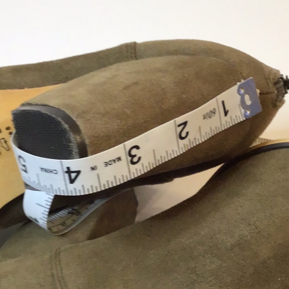 MICHAEL ANTONIO OLIVE GREEN SUEDE ANKLE HEEL BOOTS SZ 8 - Picture 16 of 16
